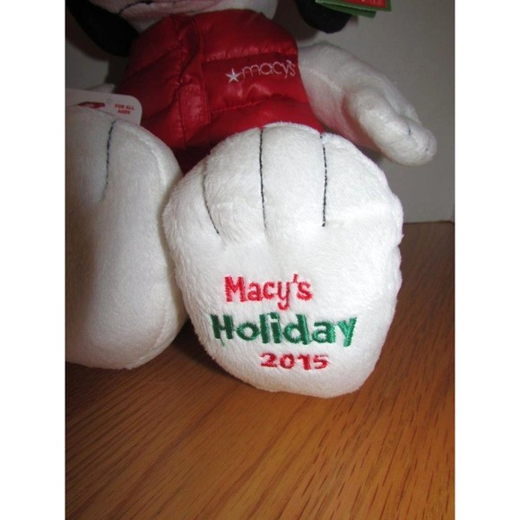 Exclusive MACY'S 2015 Signature Holiday Christmas SNOOPY Plush Toy Puppy Dog NWT - Picture 2 of 10